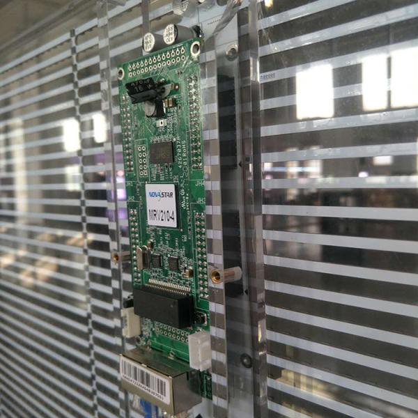 Quality P10 SMD2727 Transparent Glass  LED Display with WiFi / 4G Asychronic or Sychronic Control for sale