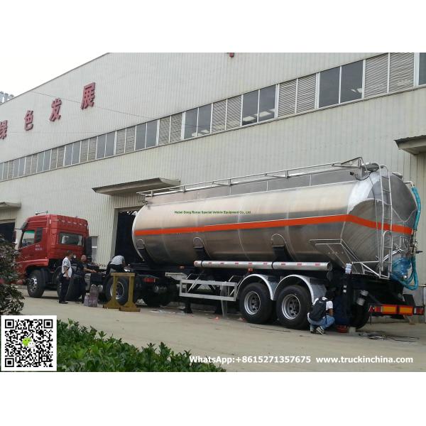 Aluminum Alloy Wheat Flour Bulk Tanker with Tipping Hydraulic Cylinder (6000USG-10000USG )whApp:+8615271357675