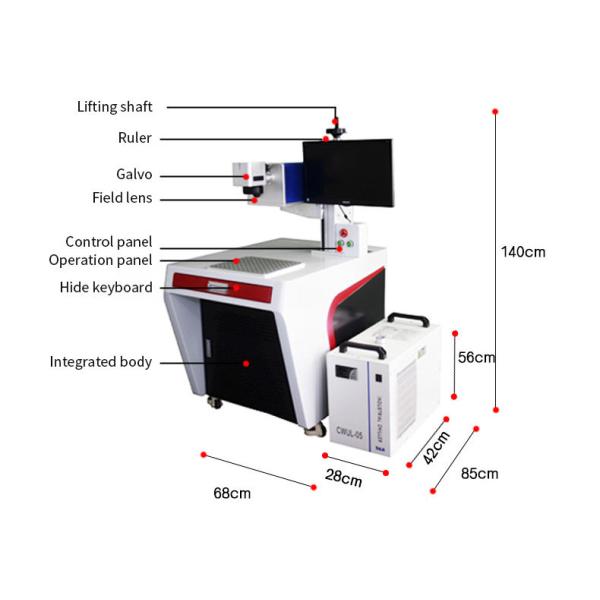 Portable UV Laser Marking Machine 200*200mm , 355nm UV Laser Printing Machine