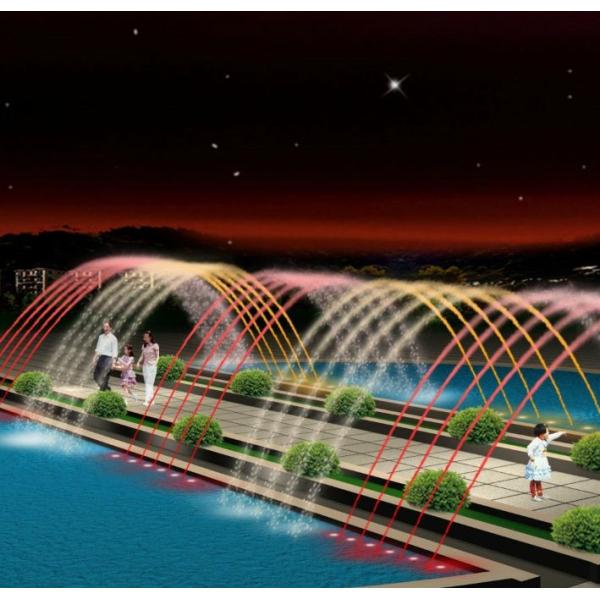 Program Color Changing LED Pool Fountain Stainless Steel 304