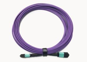 MT Ferrule OM4 Mpo To Mpo Cable , Optical Patch Cord For Data Center System