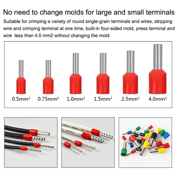 Speed Crimping Loose Insulated Tube Terminal Crimp Machine with Four Edge Crimping