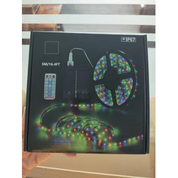 Multi Scene Practical Solar LED Strip Lights , Indoor Waterproof RGB LED Strip