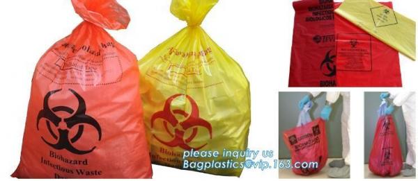 medical trash bin liner bags biohazard waste garbage bags, Health Hazards bags, biohazard waste bags medical waste bag,
