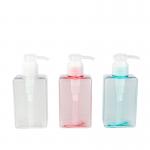 China 120ml 150ml Square Airless Lotion Pump Bottles Pink Blue Transparent For Trip for sale