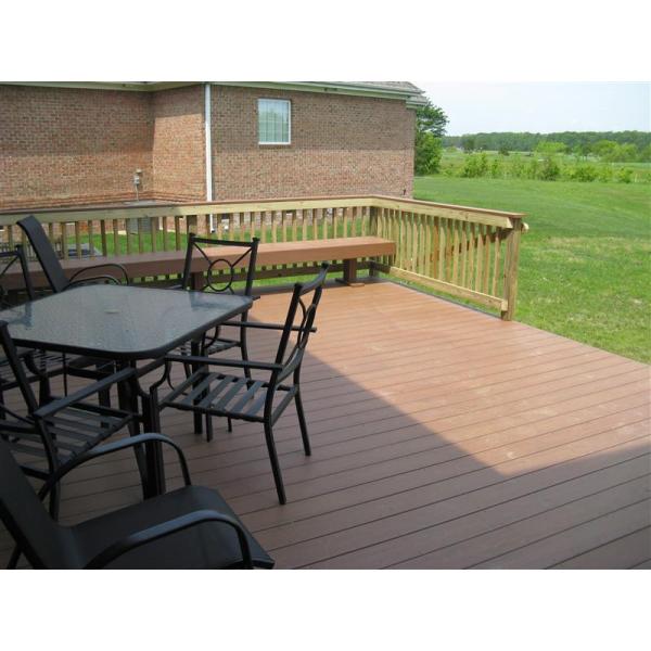 Hollow 142 X 22 Outdoor Plastic Wood Fence Panels For Walls WPC Composite