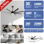 Remote Control Ceiling Fans with Lights and 6 Speed Reversible DC Motor App