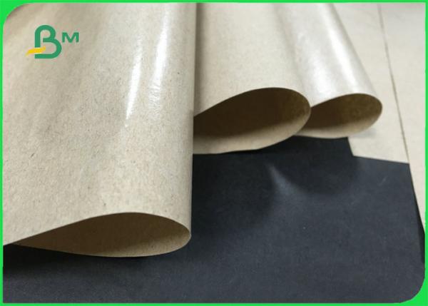 Food Safe Coated PE Natural Kraft Paper For Street Food Tray Package Custom
