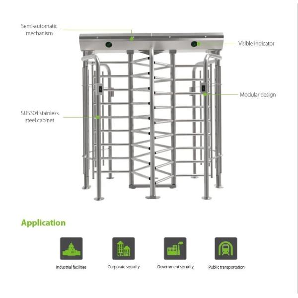 OEM/ODM Access Control System Bi-Directional Turnstile Pedestrian Traffic Full Height Turnstile Gates