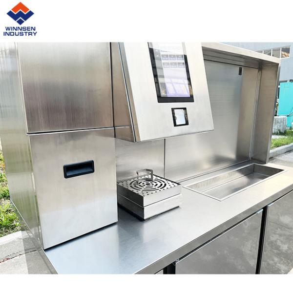 Quality 1.8 Meters Long Custom Made Automatic Bubble Tea Preparing Refrigerate Working Counter Milktea Bar Bubble Tea Machine for sale