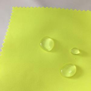 China Polyester Fluorescent Reflective Water Risistance PU Membrane Rain Suits Fabric wholesale