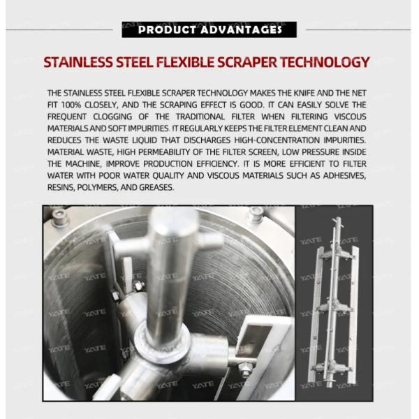 SS304 Automatic Self Cleaning Filter PTFE Housing Filter Stainless Steel