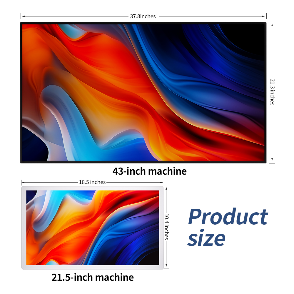 Digital Advertising Lcd Display Monitor Ultra Thin Floor Standing