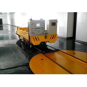 China Heavy industrial use safey device electric flat cart with turntable wholesale