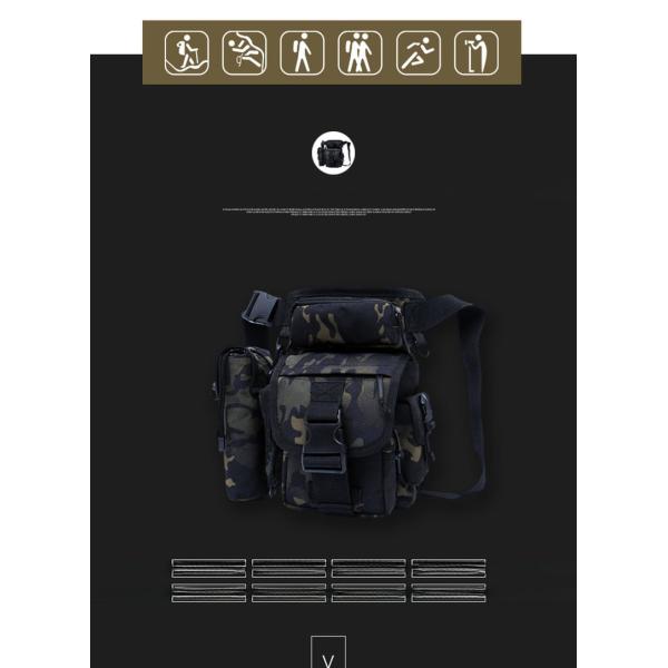 Outdoor Training Leg Bag Backpack For Camping 0.51kg/pc Physiological Curve Back