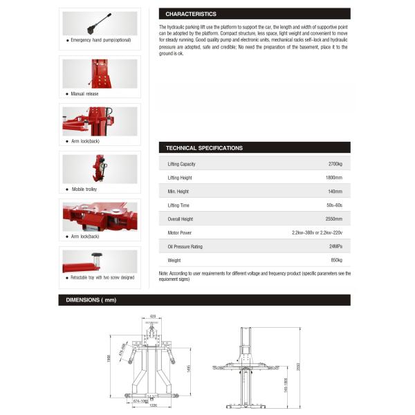Made-in-China Single column lift with CE, single post lift