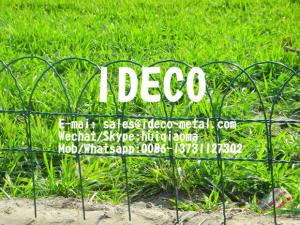 China Ornamental Garden Border Fences Lawn Edging Wire Scroll Arched, Green PVC-coated Wire Edging Fencing wholesale