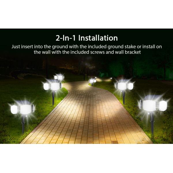 208LED 2500LM Solar Motion Sensor Wall Light 6500K ABS 7W