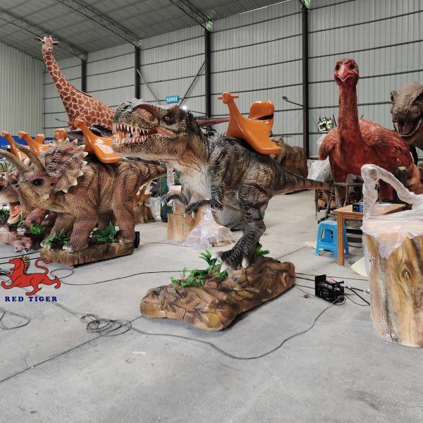 Theme Park Dinosaur Park Rides , Artificial Walking Dinosaur Rides