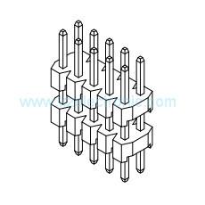 Quality 2.0mm dual row dual base pin header 180 pcb connector header for sale