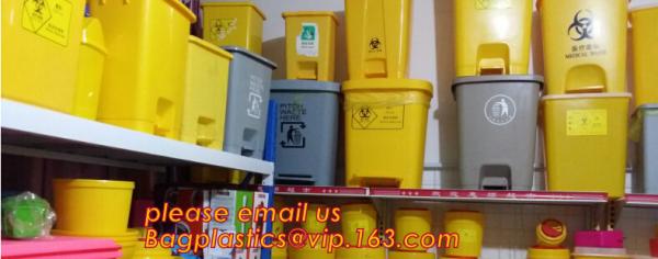 15L PP medical trash bin / waste container for hospital, Recycle outdoor 240L plastic trash bin with wheels, bagplastics