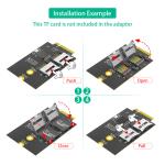 Dual Micro SD Card, TF Card to NGFF M.2 Key B Adapter(Supports USB Bus, not SATA