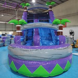 Waterslide Commercial PVC Palm Tree Inflatable Water Slide For Kid Inflatable Slide With Pool