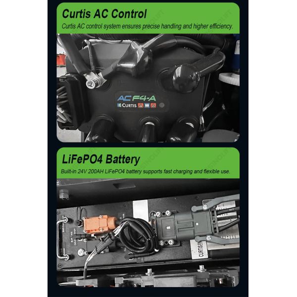 Sinolift CQDX15 CQDX20 Pedestrian Scissors Electric Reach Stacker