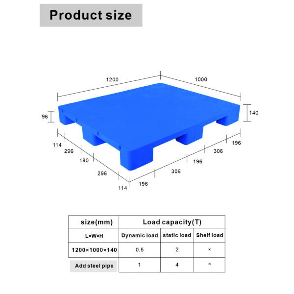 1200*1000*140mm Plastic Block Pallets for Single Faced Style Concrete Brick Machine