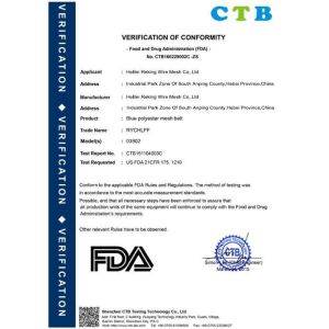 Hebei Reking Wire Mesh Co.,Ltd Certifications