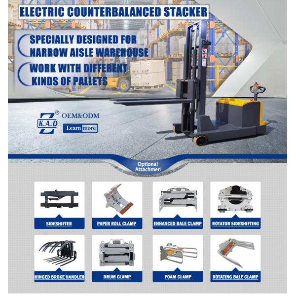 1.2ton 2ton 2.5m 3.5m DC motor Economic Type Walking electric stacker Electric stacker with CE