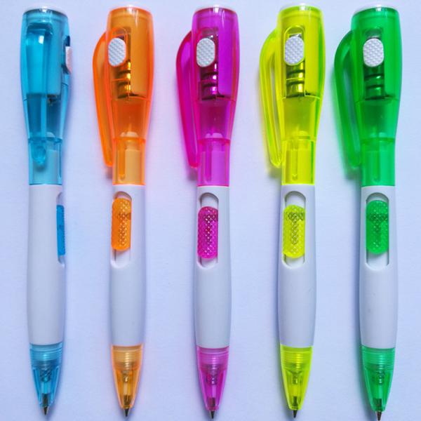 Quality Multi-function LED light plastic ball pen with printing logo for promotion for sale