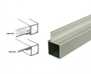 China 25*25mm Powder Coated Aluminum Square Tubing Frame With Connector For Display Shelf wholesale