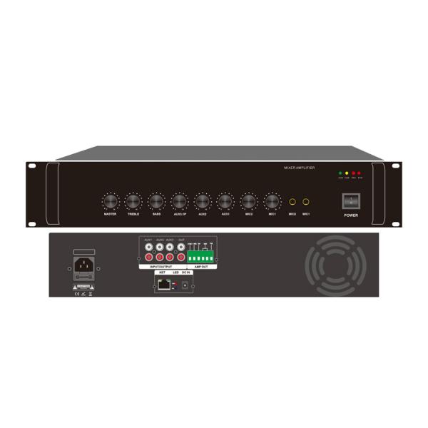 70dB 120W Mixer Amplifier 70V 100V SIP Amplifier Metal Enclosure