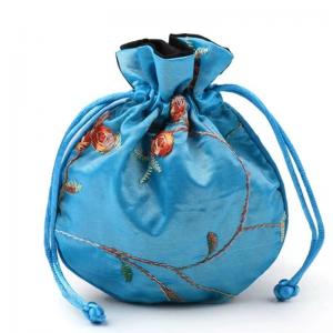 China Multicolor Mini Chinese Silk Drawstring Bag Brocade Damask Jewelry Pocket Purse Gift Bags on sale