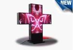 Asynchronous Control Cross Programmable LED Sign , 2 Side 3D LED Video Display