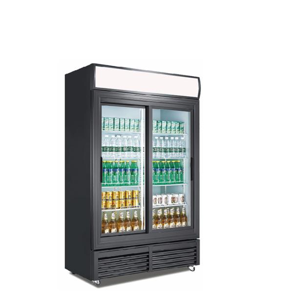 2023 2 Doors Glass Door Drinking Chiller Beverage Freezer Chiller Beverage Refrigerator