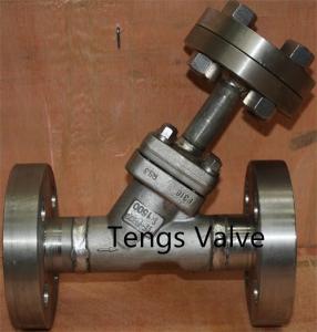 China 1500 LB Forged Stainless Steel Flanged Strainer Y Type A182-F316 with Flange Drain Valve wholesale