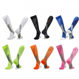 China Polyester Long Soccer Grip Socks Knee High Soccer Socks Reducing Muscle Vibration on sale