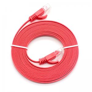 China 1M Flat Cat5e Network Cable , Ethernet HDPE UTP Cat 6 Patch Cord on sale