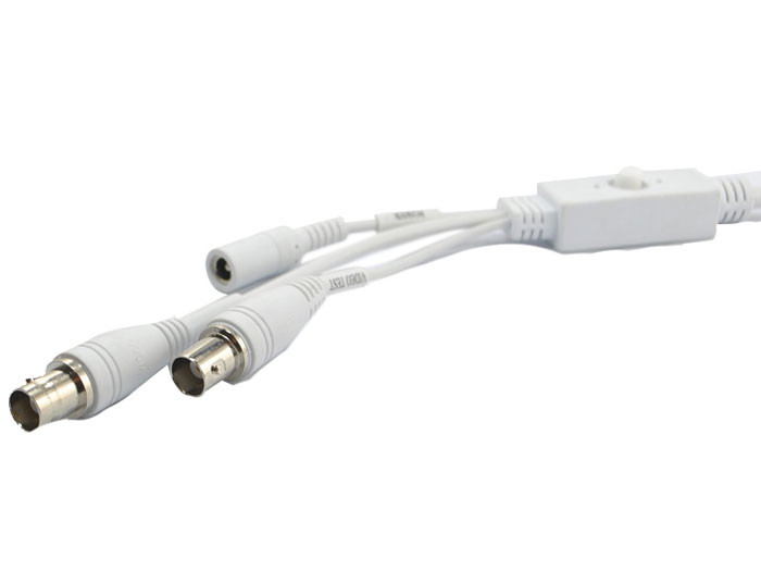 Security Cable BNC Female (50Ω or 75Ω) plus DC 5.5X2.1mm Female socket plus 5