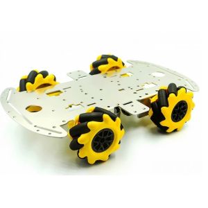 Aluminum Alloy RC Robot Car Chassis With Mecanum Wheel
