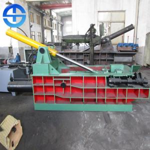 China PLC Scrap Metal Baler Aluminium Scrap Baling Press Machine 18.5 Kw Bale Size 300×300 Mm wholesale