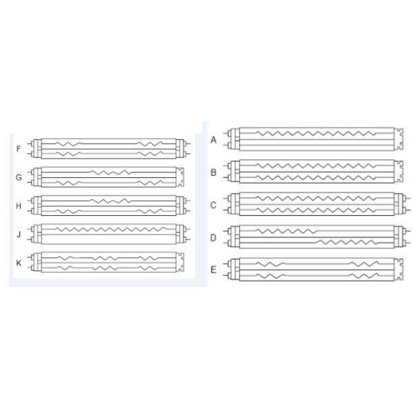 Gold Coated Quartz Twin Tube Carbon Infrared Emitter 15x33mm