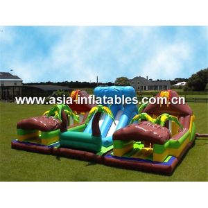 China Sunproof Inflatable Obstacle Challenges, Interactive Exterme Games wholesale