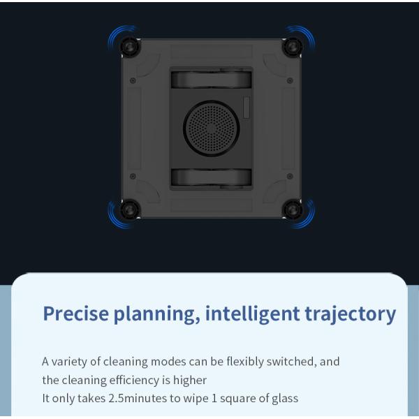 Rise Window Cleaning Robot Noise 65dB Cleaning Speed 3.5 Mins/m2 Household Vacuum US Plug