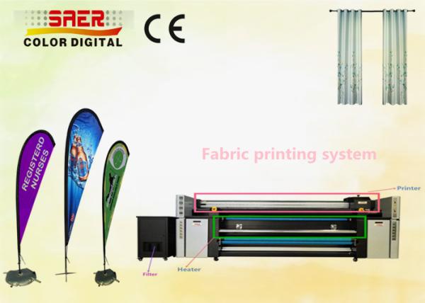 Quality 3 Pieces Epson Head Pigment Ink Directly Flag Printing Machine Inline Curing Solution for sale