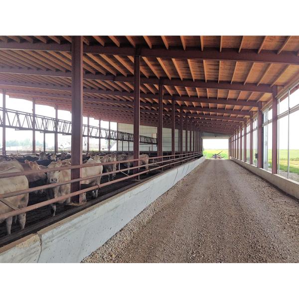 Corrosion Resistant Prefabricated Steel Shed Construction , Steel Farm Equipment Storage Shed