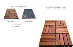 China Steam room accessories , 30x30cm Plastic/ wooden anti-slip floor mat wholesale
