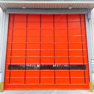 China PVC Stacking High Speed Shutter Door Automatic Perforated Rolling Door wholesale